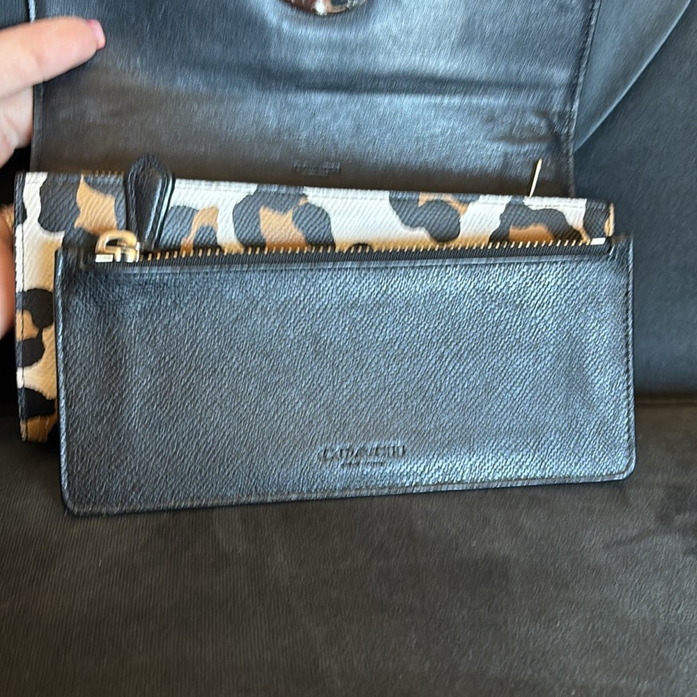 Coach Leopard Print Women's Clutch wallet with slim envelopes pouch - Picture 7 of 12